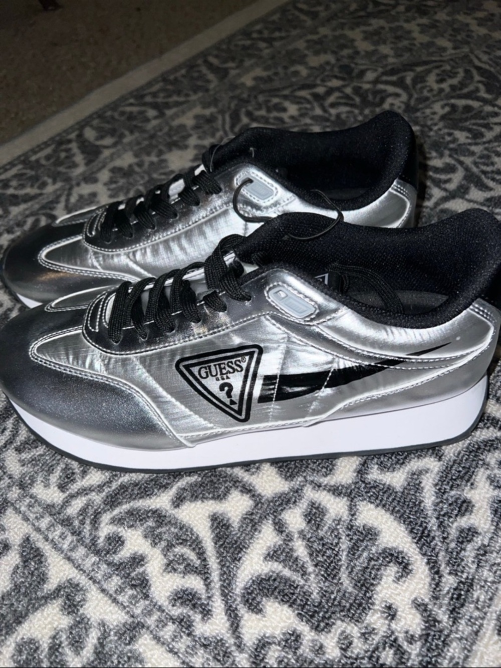 Guess Men’s Silver Sneakers